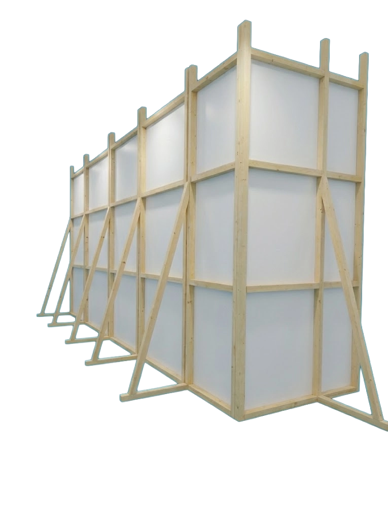 Palissade de chantier structure bois